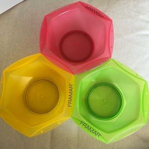 Framar locking color bowls set of 3 bowls that can lock together